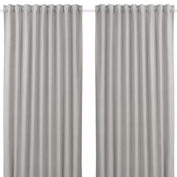👀 1 x PAIR OF IKEA ANNALOUISA DRAPES in GREY - Picture 1 of 8